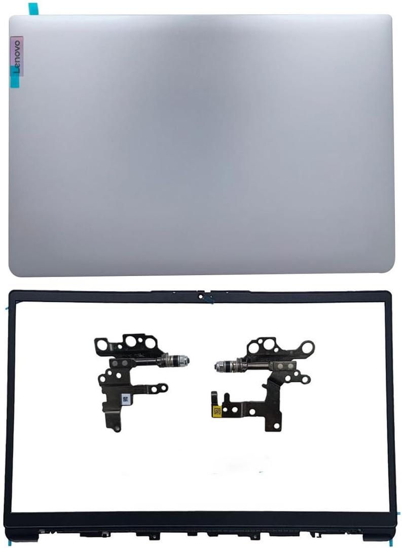 Replacement Laptop LCD Cover Back Rear Top Lid Front Bezel with Hinges for Lenovo IdeaPad 1 15ADA7 1 15AMN7 82R1 5CB1F36621 AP3L6000100 5CB1M48453 82RF1006VUS Silver