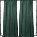Gallety 10FT x 10F Blackish Green Backdrop Curtain for Party, Polyester Wedding Backdrop Drapes,Photo Background Curtain for Natural Themed Banquets,Photography,Graduation Decor (W5' x H10'(2 panels))