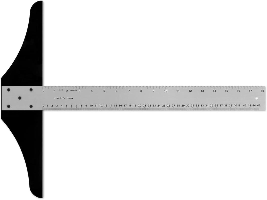 Heavy-Duty Aluminum T-Square for Art, Framing & Drafting, 18-inch