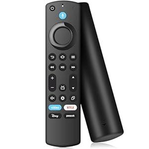 Voice Remote Control (3rd Gen) Compatible with FireSeries-AMZ Smart TVs Cube/ Stick/ Lite/ HD/ 4K Max/ 4K, TV Cube, Smart TV 3rd Gen and Fit for Insignia-Toshiba-Pioneer-Smart-TV
