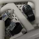 Pipishell 3 Tier Rolling Cart Organizer, Plastic Rolling Cart with Lockable Wheels & Reinforced Handle, Lightweight Utility Cart Storage Cart for Nursery, Kitchen, Bathroom, Craft Room, White, PIUC14W