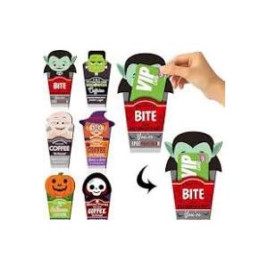 Motiskyy 6 Pcs Halloween Wood Gift Card Holder Halloween Pumpkin Coffee Cup Card Holder Ghost Gifts for Party Supplies