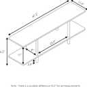 Furinno Turn-N-Tube 2-Tier Multipurpose Wide Shelf, French Oak Grey/Black, 11.61"D x 47.24"W x 16.22"H