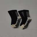 Yufree 2 Pairs Mens Grip Soccer Socks Non Slip Grippy Women Socks for Football Basketball Sports One Size
