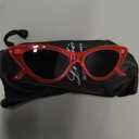 livho Retro Vintage Narrow Cat Eye Sunglasses for Women Clout Goggles Plastic Frame