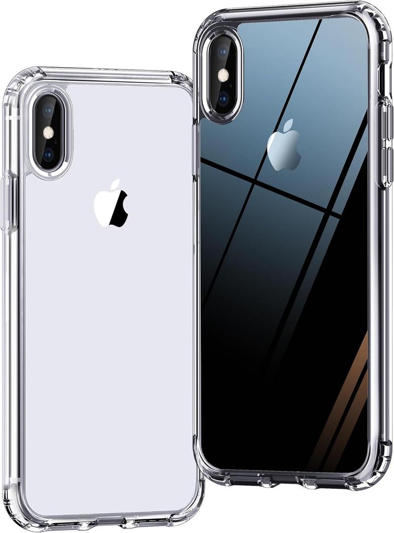 ONES for iPhone Xs/X Slim Case Clear, [PC + TPU Hybrid][Military-Grade Drop Protection][Anti-Yellowing], Shockproof Silicone Hard Cover, Transparent Case (HD Highly Clear)