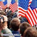 SmoothNovelty 350 Pcs 12 x 18 Inch American Flags on Stick Large American Flags for Outside 4th of July USA Flag for Yard Outside Classroom Flag Memorial Flags for Cemetery Lawn