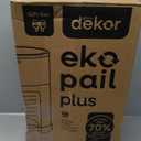 Diaper Dekor EKO Plus Diaper Pail Gift Set, White | ONLY Eco-Friendly Diaper Pail Made with 70% Recycled Materials | Comes with up to a Year's Supply Worth of Diaper Dekor Refills!