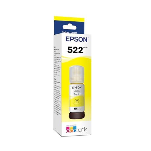 Epson 522 EcoTank Ink Ultra-high Capacity Bottle Yellow (T522420-S) Works with ET-2400, 2720, 2800, 2803, 2840, 4700, 4800, 4810