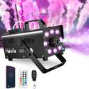 Hakuta Smoke Machine, Wi-Fi Smart Fog Machine with 8 LED Lights and 13 Colorful LED Lights Effect, App Control LED Fog Machine 2300CFM for Halloween, DJ, Party, Stage