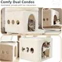Heybly Cat Tree, 72.4-Inch Anti-Tip Cat Tower for Large Cats, All-in-One Cat Furniture with Spacious Perches, Multiple Interactive Areas, Extra-Large Sisal Scratching Board, Beige HCT060MJ