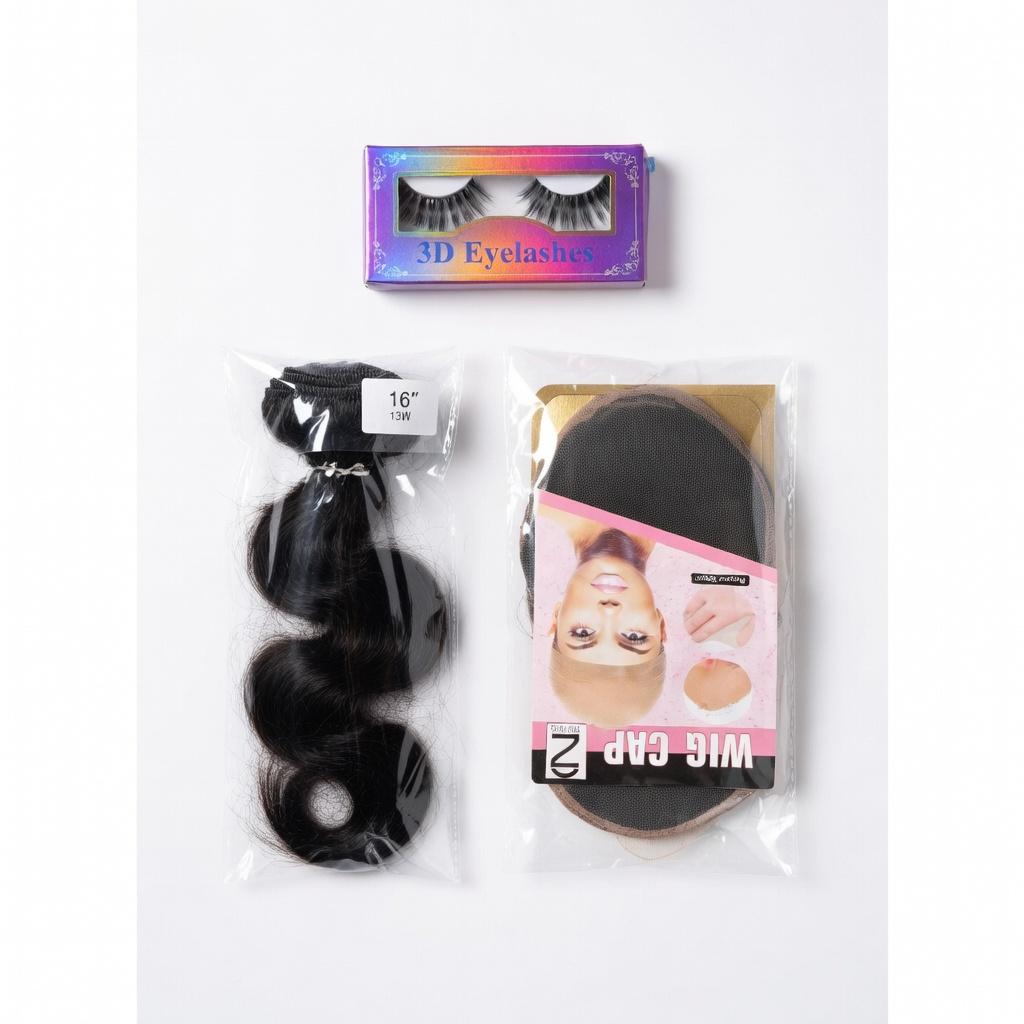 3 Set Wig Extension With Eyelashe Extensions