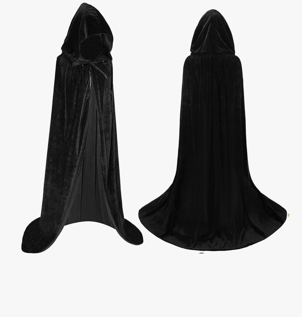 Halloween Hooded Cloak Long Hooded Cloak dult Christmas Halloween Cloak Costumes Hooded Cape Masquerade Dress Up. Size M.