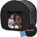 OUTREE Sensory Tent 47 * 47 * 47 in, Black Print, Sensory Room for Kids with Autism, Pop Up Play Tent