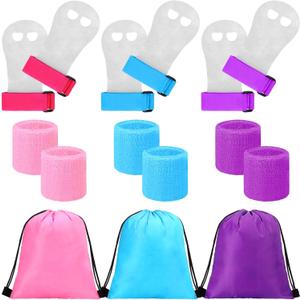 Jenaai 9 Pcs Gymnastics Hand Grips Gloves Wristbands with Drawstring Backpack for Girls Youth Kids Gymnastics Bar Palm Protection Bar Grips Sports Wrist Support Cinch Bags (Multi Color) Jenaai 9 Pcs Gymnastics Hand Grips Gloves Wristbands with Drawstring Backpack for Girls Youth Kids Gymnastics Bar Palm Protection Bar Grips Sports Wrist Support Cinch Bags (Multi Color)