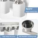 8-Light Bathroom Vanity Light,Brushed Nickel Vanity Lights with Square Frosted Glass,Modern Wall Lights Fixtures Over Mirror,Wall Sconces Lighting for Bedroom Living Room,E26