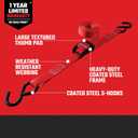 CRAFTSMAN CMXAZBS9014 Black/Red 1" x 10' Cambuckle Straps - Light-Weight Duty (900 Lb Break Strength), 4 Pack, 1 inch x 120 inches