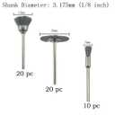 50 Pcs Assorted Wire Brush Set 1/8'' Shank Various Shape Stainless Steel Wire Brushes for Rotary Tools