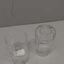 2 Pack Clear Water Ripple Glass Shade, Cylinder Light Fixture Replacement Globe or Cover with 1-5/8-Inch Fitter for Wall Sconce Chandelier Pendant Light, G0002