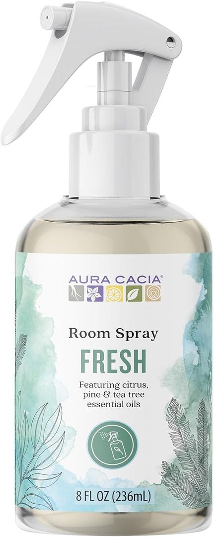 Aura Cacia Fresh Room Spray 8 Fl. oz. - Light Aroma, No Synthetic Fragrances (8 Ounce (Pack of 1))