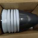 Wellmet Chandelier Lamp Shades, ONLY FOR CANDELABRA BULBS, Clip-on Fitter Lampshade, 3" X 6" X 5", Set of 6 (Black-Gold)