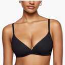 INLYRIC Women's Inbarely Triangle Bralette Comfortable Unlined V Neck Wireless Smoothing Bra Top Stretch XL