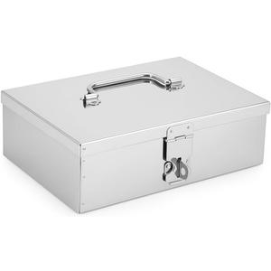 Bin Buddy Stainless Steel Storage Box for Padlock | 9" x 6" x 2.75" Design | Great For Storing Jewelry, Passport, Cash, Valuables, Small Items, & More
