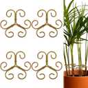 Iron Plant Stem Support, 4Pcs Reusable Sturdy Plant Supports for Indoor Plants Lightweight Plants Accessories Indoor for Bamboo Multi-Stemmed Flowers Thriving Growth