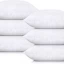 Utopia Bedding Throw Pillows (Set of 8, White), 18 x 18 Inches Pillows for Sofa, Bed and Couch Decorative Stuffer Pillow