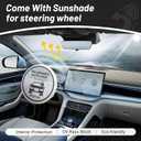 Brake Pedal Lock, Anti Theft Car Device, Brake or Clutch Pedal Deadbolt Lock, Vehicle Anti Theft System with Steering Wheel Sunshade for Cars, Trucks, SUV's, Van Security with 3 Keys