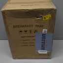 Youpehom Bed Tray Table with Folding Legs, Bamboo Breakfast in Bed for Kitchen Serving Tray, Sofa, Eating, Used As Laptop Desk Snack Tray (6 Pack, White Color)