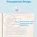 3 x Transparent Book Clips with Mini Stand, Detachable Book Weight Page Holder to Hold Book Open, Used to Hold Journal Open for Reading(4 Pcs)