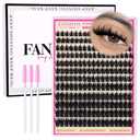 Lash Clusters with Spiky Lash Clusters Kit Volume Clusters Eyelash Extension 1018MM Thick Individual Lashes D Curl Cluster Eyelash Extensions with Lash Brush3D DIY Lash Extension at Home (No Glue)