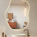 LED Bathroom Mirror 30"x20" Irregular Backlit Mirror