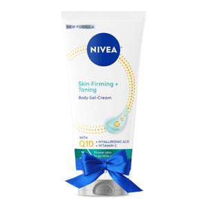 NIVEA Skin Firming & Toning Body Gel Cream with Q10, Hyaluronic Acid and Vitamin C, Clinically Tested Skin Firming & Toning Cream, 72-Hour Moisture, 6.7 Oz Tube