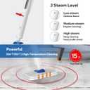 Steam Mop for Floor Cleaning,15-Second Setup,Chemical-Free Floor Cleaner for Hardwood,Laminate,Tile&Greasy Spots.Ergonomic Design with Hands-Free Standing,3 Steam Settings,Reusable Washable Pads