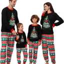 VNVNE Family Christmas Matching Pajamas Sets for Women/Men/Couples/Adults (XX-Large, Green Wish)