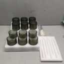 HomeVogue Hobnail Drinking Glasses Set of 12, 12oz & 15oz Vintage Glassware Set Cocktail Glass Set, Embossed Gray Water Tumbler,for Beer, Whiskey,Juice and Various Mixed Drinks