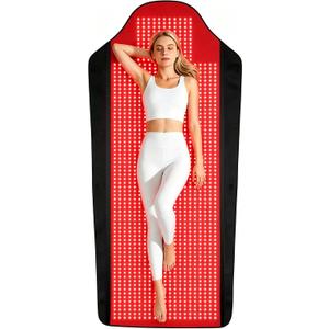 Full Body Red Light Therapy Mat with 1707 LEDs, 3-in-1 660nm & 850nm TPU Infrared Light Blanket, 73" x 36" Foldable Therapy Pad with Timer Controller Pulse Modes for Home Use 192W