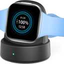 Charger Dock for Fitbit Sense/Sense 2/Versa 3/Versa 4, Magnetic Watch Charger Stand with USB-C Cable, Accessories for Fitbit Smartwatches, Black
