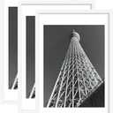 Abtgt 20x30 Frame Set of 3, Display Pictures 18x24 with Mat or 20x30 without Mat, Poster Frame for Vertical & Horizontal Wall Hanging Display, White