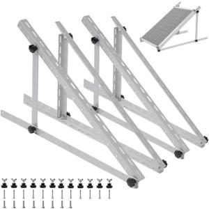 28" Solar Panel Mount Brackets Adjustable Solar Panel Tilt Mount Brackets for 50 / 100 / 200 Watts Solar Panel 2400Pa (Silver, 28, 2 Sets)
