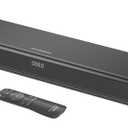 2.1ch 120W Sound Bar for TV with Dolby Audio and Dual Built-in Subwoofers, Bluetooth TV Speaker Soundbar with HDMI-ARC, RCA and Optical Connectivity, Enhanced Clarity and Balanced Bass, Black