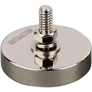 MUTUACTOR Heavy Duty Neodymium Pot Magnets,150lb Pulling Force Magnetic Mounting Magnet,2PCS Anti-Broken Dia.1.65" Rare Earth Magnets for LED Lighting Camera Tools and Others Equipments