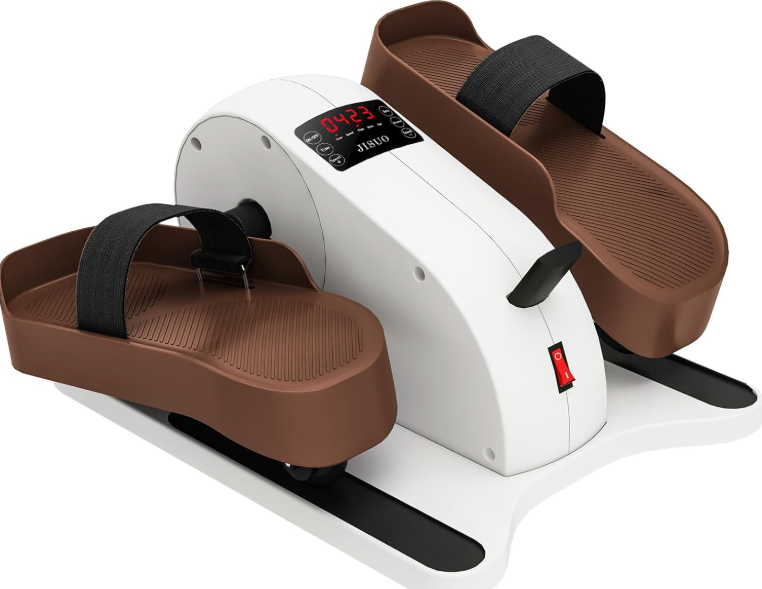 Under Desk Elliptical Machine, Ellipse Leg Exerciser for Seniors Fully Assembled, Portable & Quiet Electric Seated Pedal Exerciser with Remote Control & 12 Adjustable Speeds