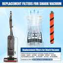 Replacement Filters & Roller Brush Kit for Shark APEX DuoClean Lift-Away Vacuum AZ1000 AZ1002 AZ1000W AX950 AX951, 2 Filters, 1 Brush, 4 Foam & Felt Filters, Part # XFF650 & XHF650 & 1173FT950