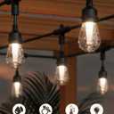 XMCOSY+ Smart Outdoor String Lights, 123Ft Patio Lights Waterproof, App Control, Compatible with Alexa, RGBCWIC Color Changing LED String Light for Outside (Black)