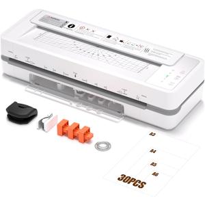 3-10 Mil Thickness Commercial Laminator Machine, 13inch Laminating Machine, 1000mm/min Laminating Speed for Laminating 11x17 & A3 Size for Office, School, Includes 30 Sheets