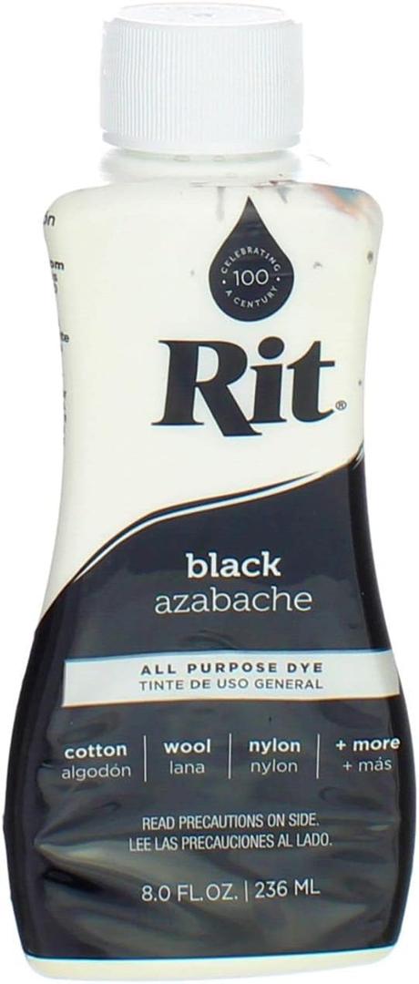 Rit All-Purpose Liquid Dye, 8 Ounce, Black 
