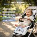 Stroller Cooling Pad with Fan for Baby, 10000mA Rechargeable Battery Baby Car Seat Cooling System for Backseat, Max 10H Ventilation 3 Speeds Cooling Mat Liner for Toddler Boys Summer Essentials
